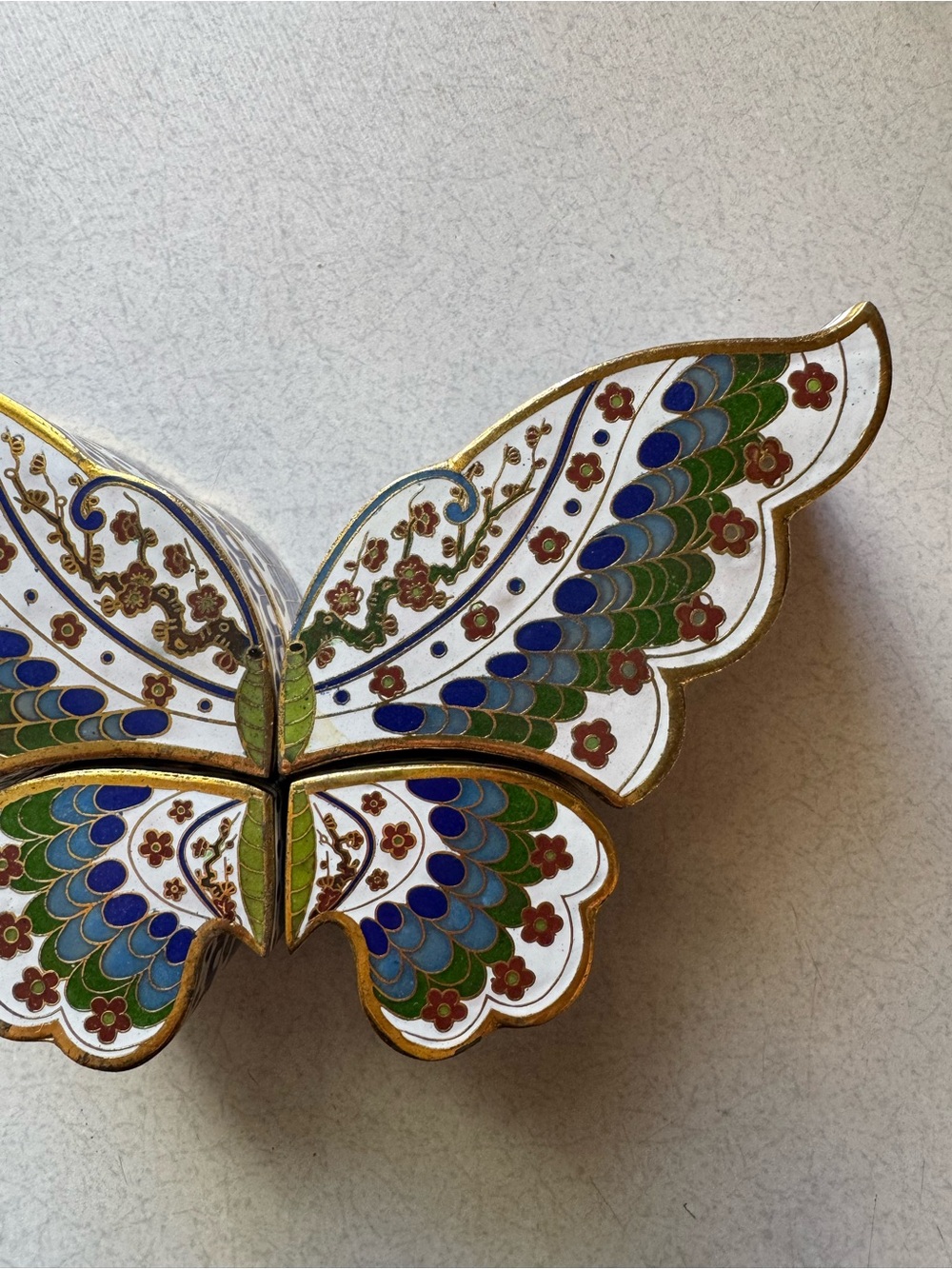 Vintage 4-piece Cloisonné Butterfly Trinket Boxes - Picture 3 of 7